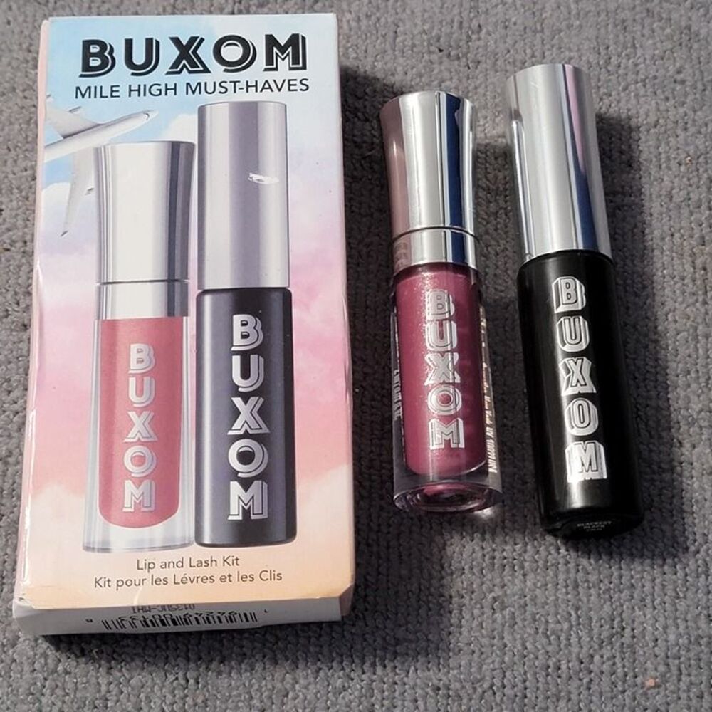 Buxom Lip & Lash Duo: Mile High Lip Gloss in Clair & Mini Mascara